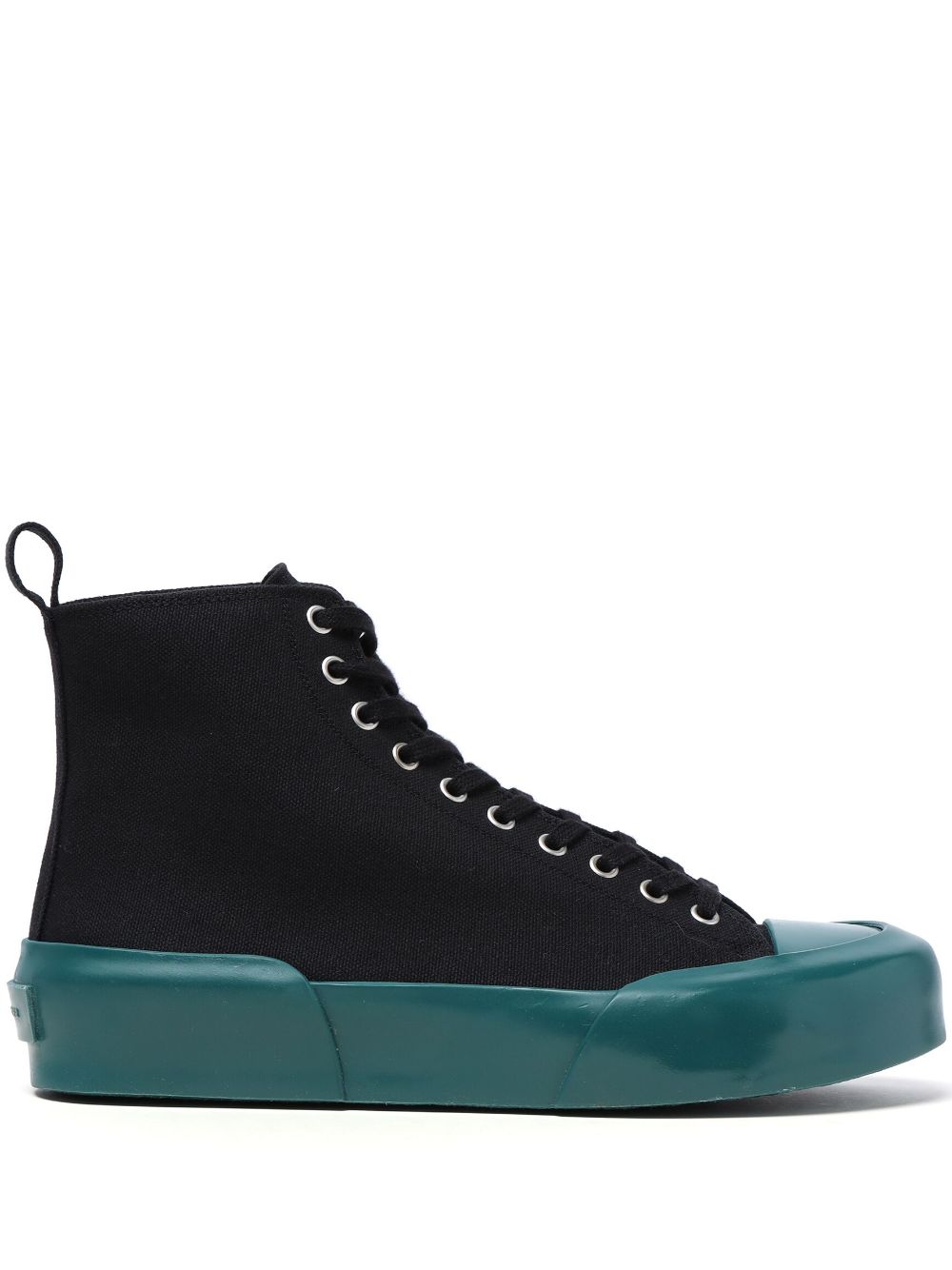 Jil Sander colour-block high-top sneakers - Black von Jil Sander