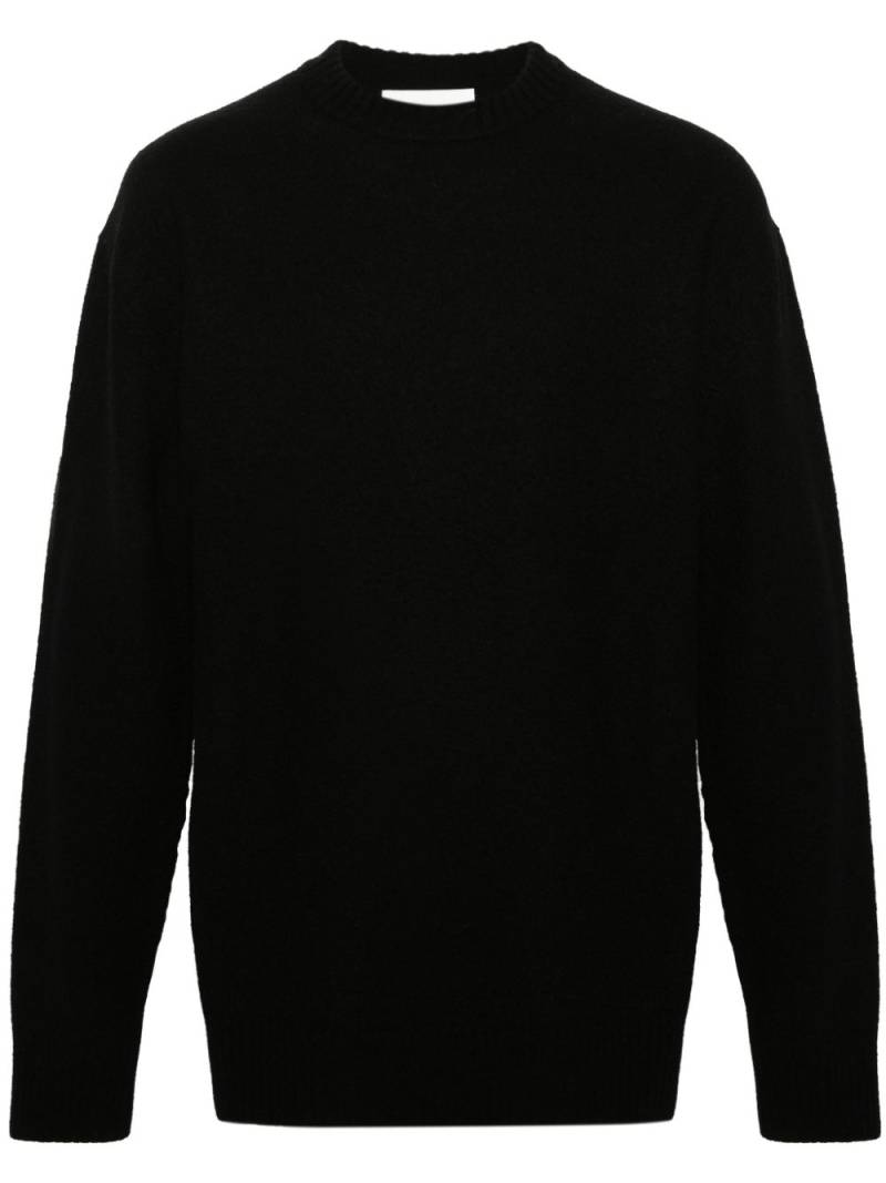 Jil Sander crew-neck boiled wool jumper - Black von Jil Sander