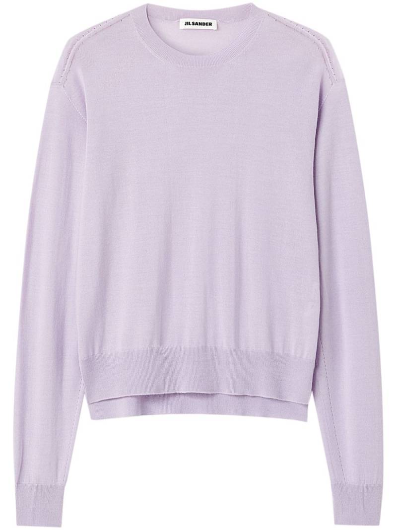 Jil Sander crew-neck fine-knit jumper - Purple von Jil Sander