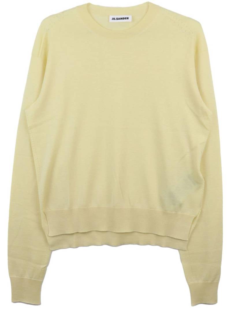 Jil Sander crew-neck fine-knit jumper - Yellow von Jil Sander