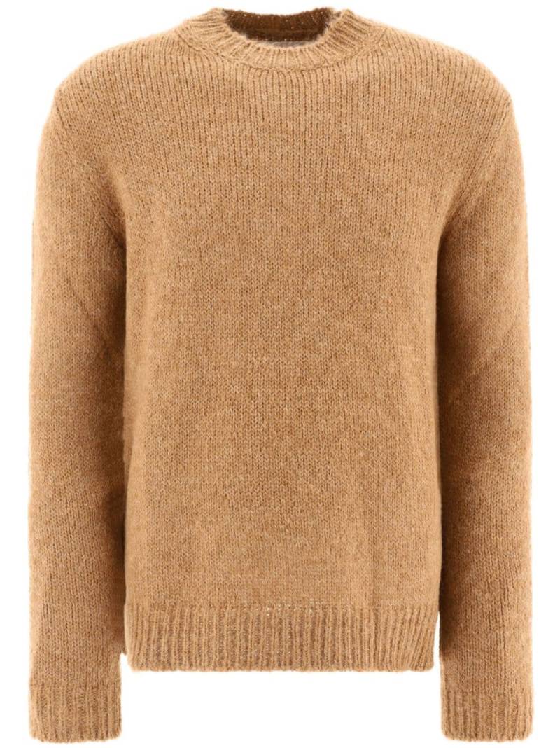 Jil Sander crew neck wool jumper - Brown von Jil Sander