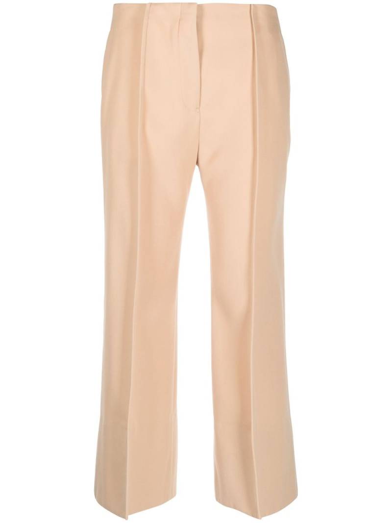 Jil Sander cropped cotton trousers - Neutrals von Jil Sander