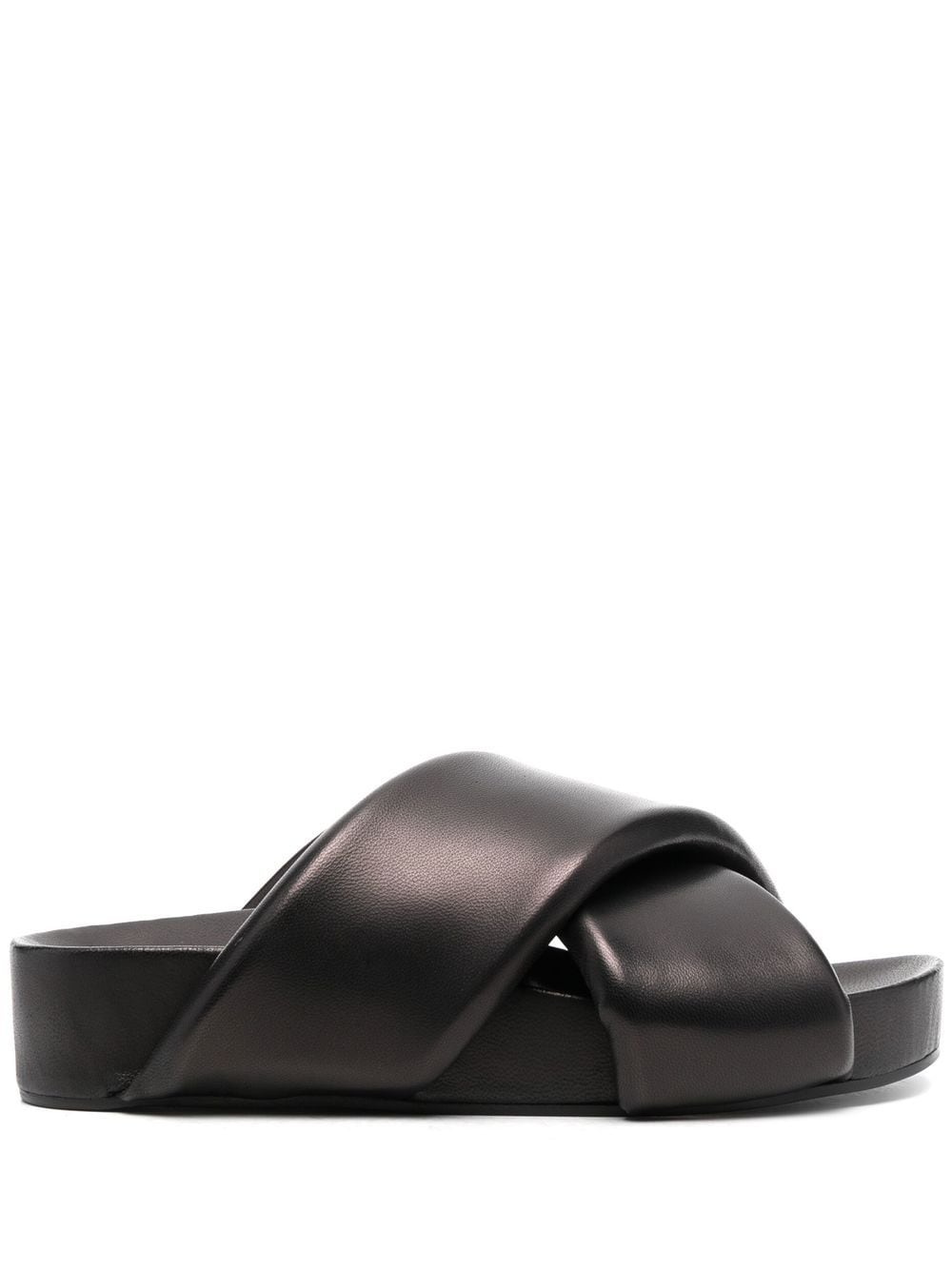 Jil Sander crossover strap chunky sandals - Black von Jil Sander