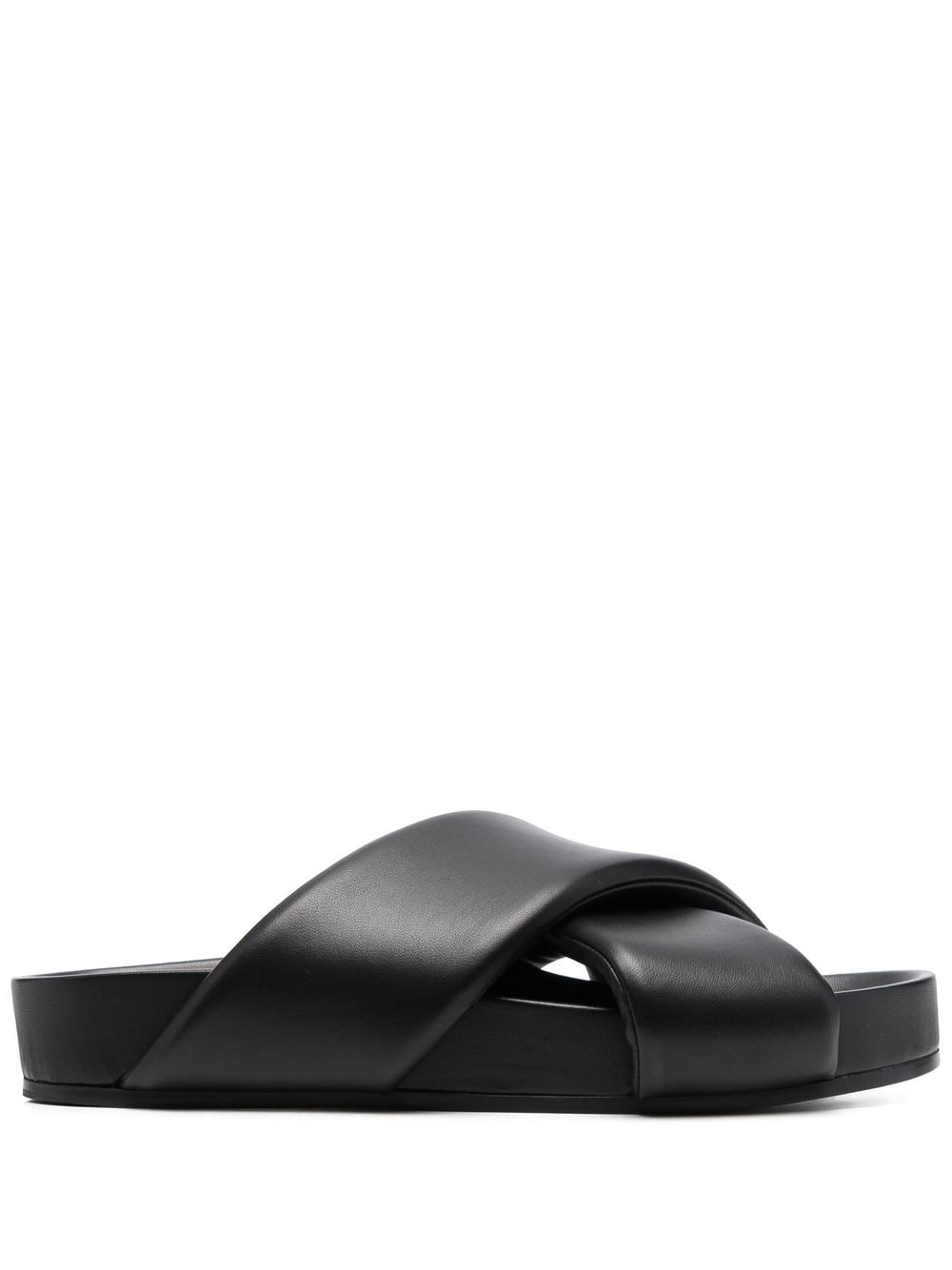 Jil Sander crossover-straps leather sandals - Black von Jil Sander