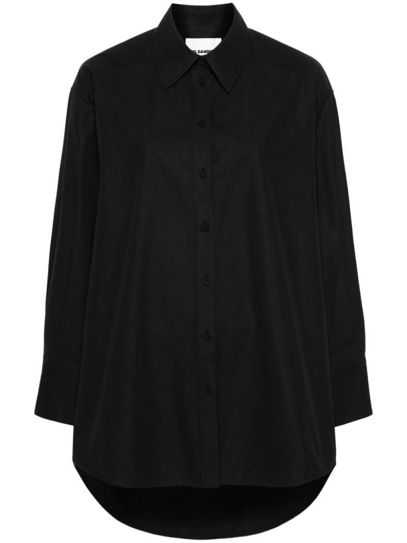 Jil Sander cut-out cotton shirt - Black von Jil Sander