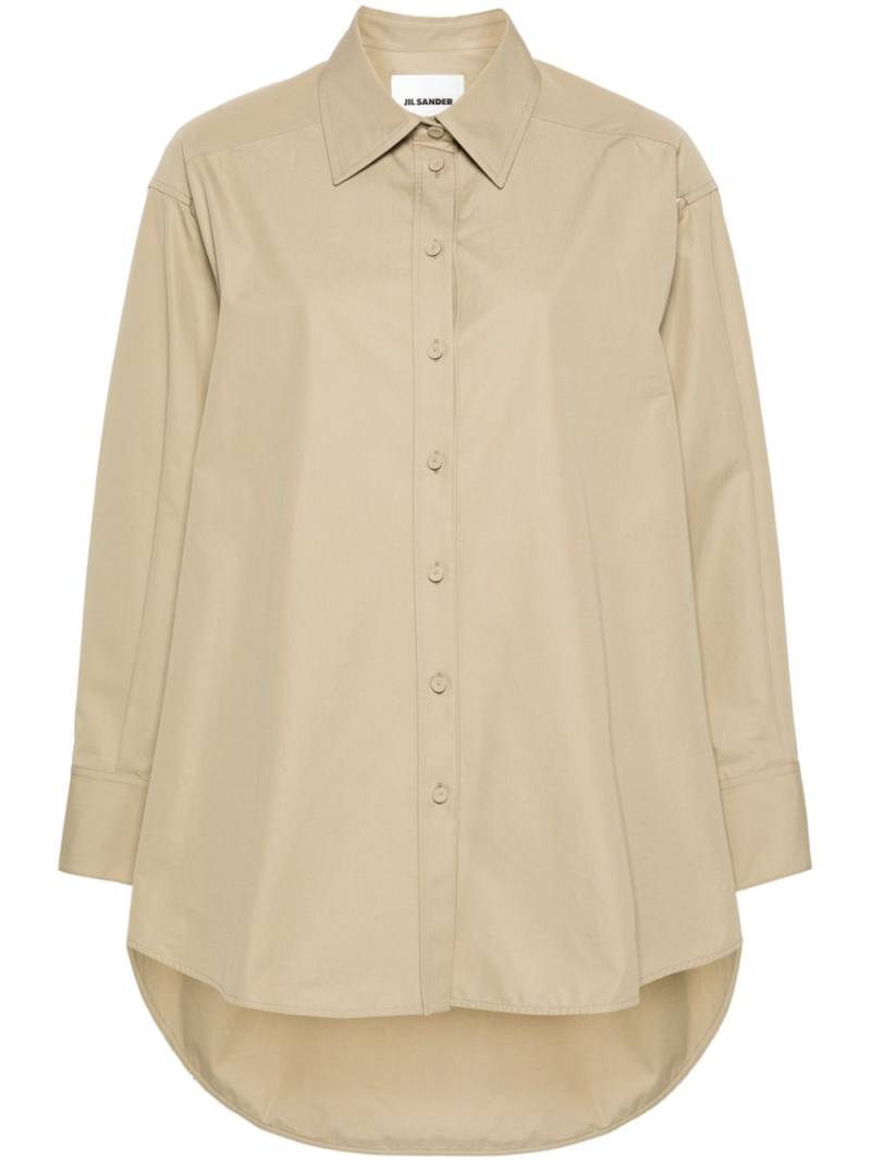 Jil Sander cut-out cotton shirt - Neutrals von Jil Sander