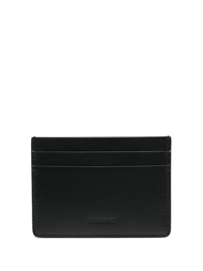 Jil Sander debossed-logo cardholder - Black von Jil Sander