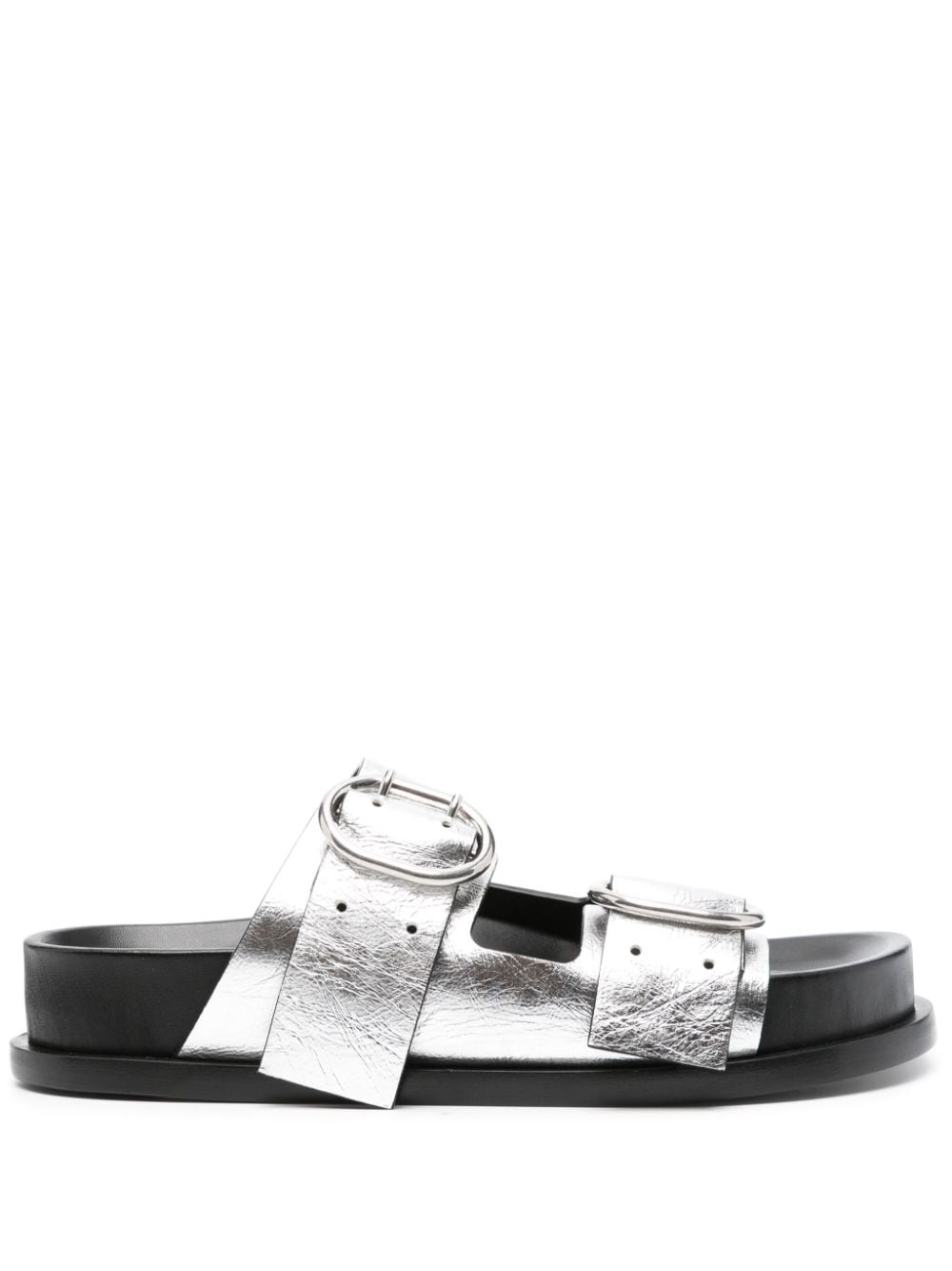 Jil Sander double-buckle leather sandals - Silver von Jil Sander