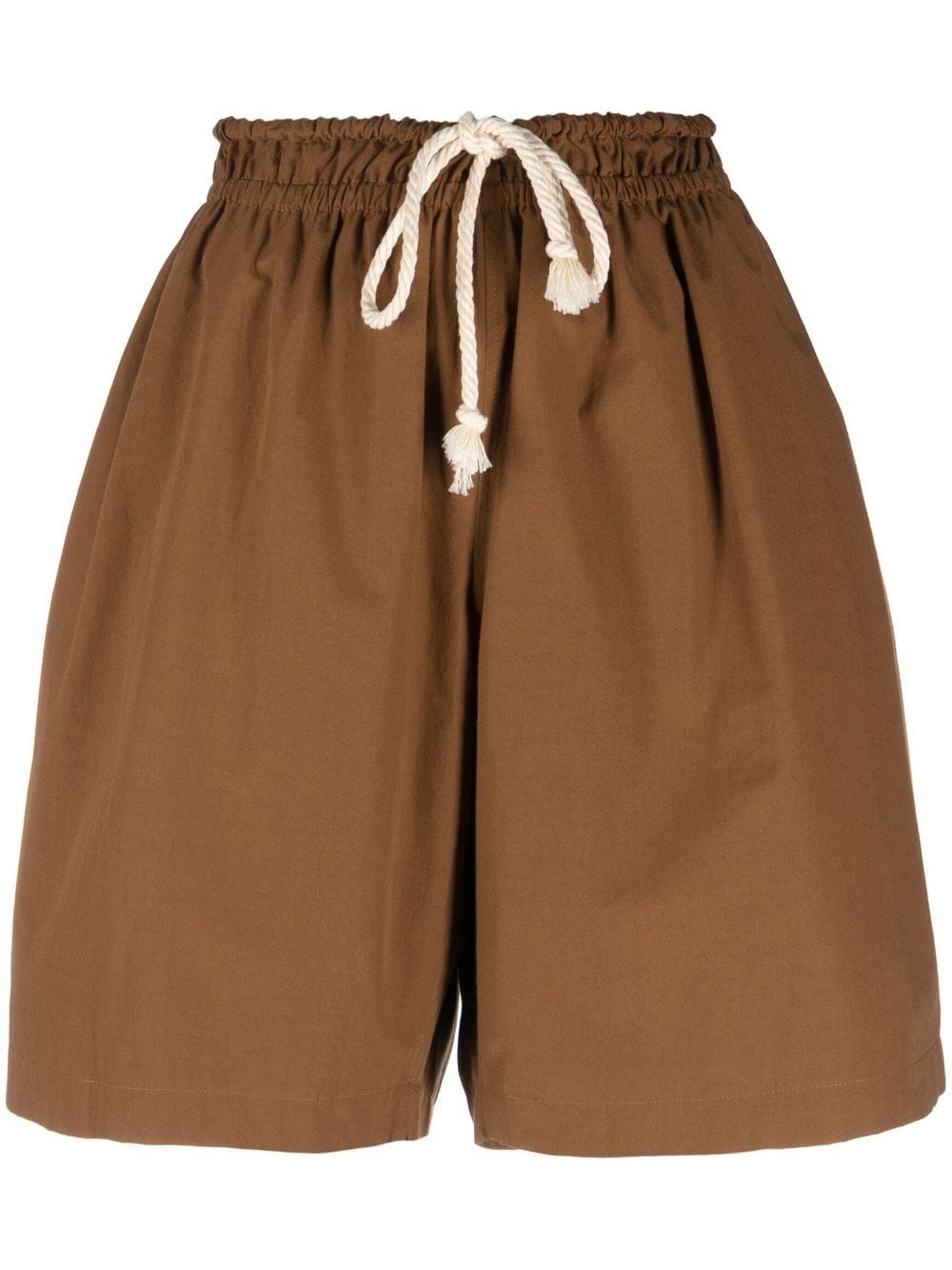 Jil Sander drawstring-waist cotton shorts - Brown von Jil Sander
