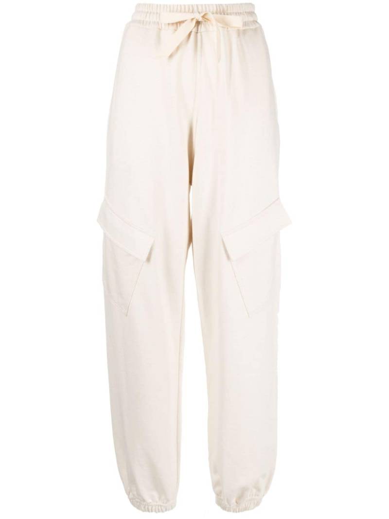 Jil Sander drawstring-waist cotton track pants - Neutrals von Jil Sander