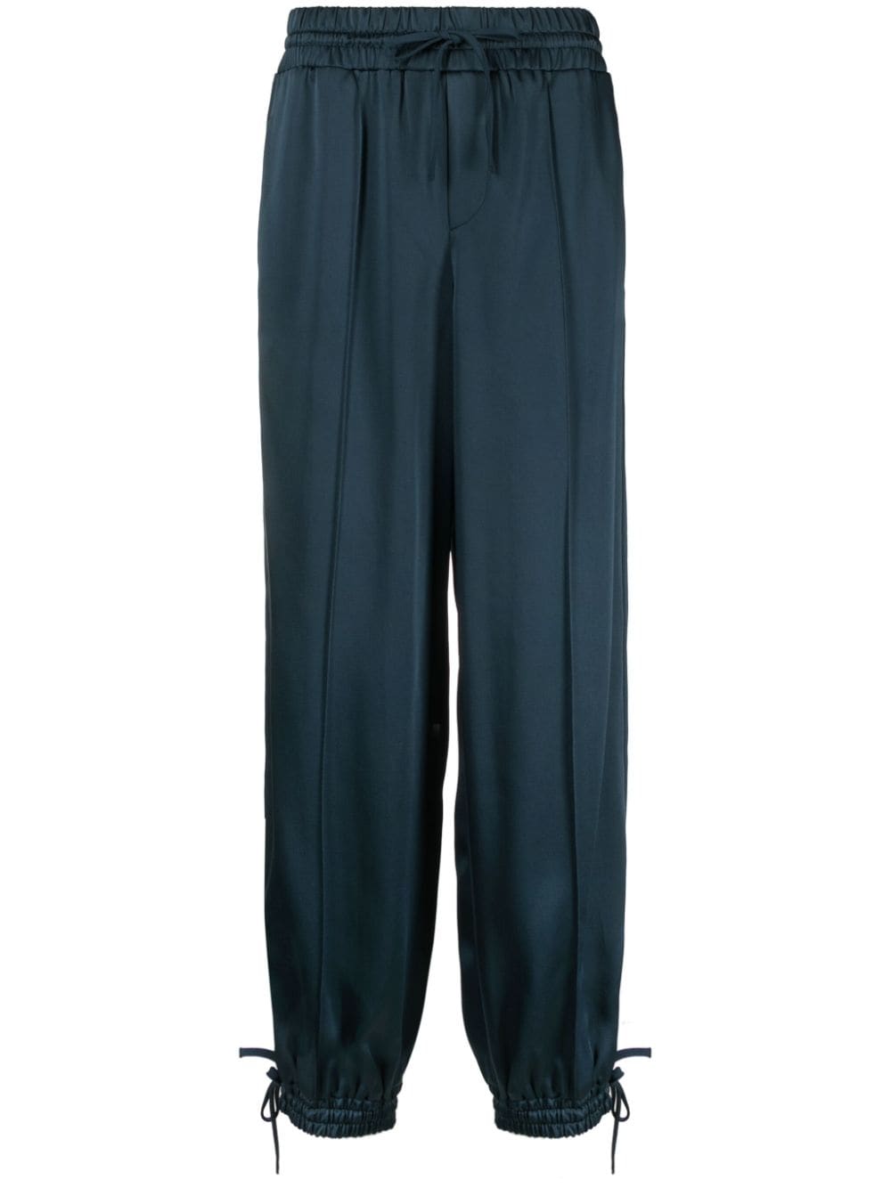 Jil Sander drawstring-waistbandf tapered trousers - Blue von Jil Sander