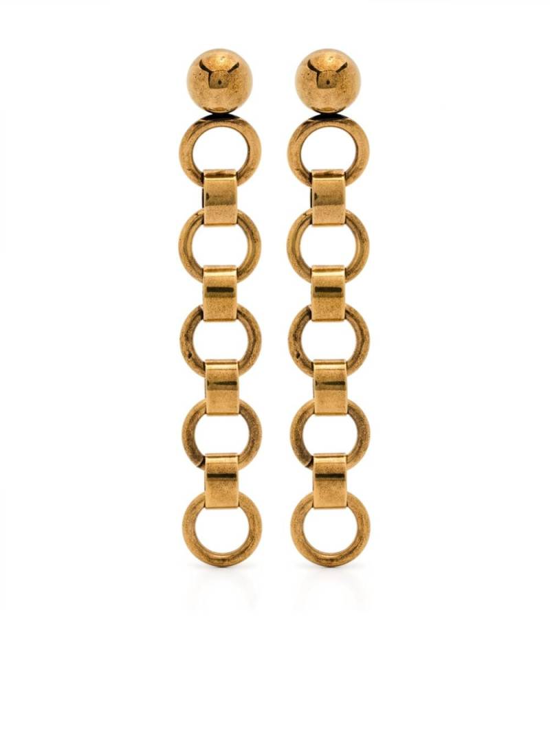 Jil Sander drop earrings - Gold von Jil Sander