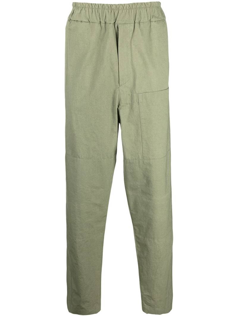 Jil Sander elasticated cotton trousers - Green von Jil Sander