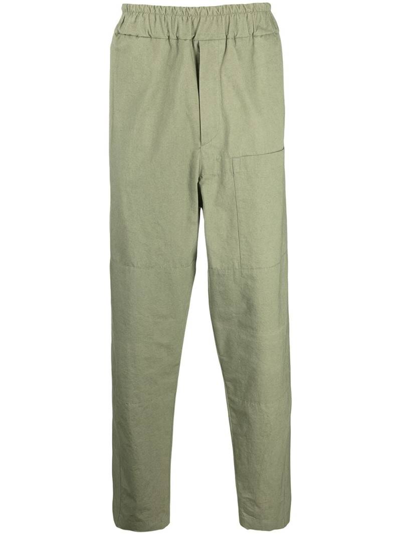 Jil Sander elasticated cotton trousers - Green von Jil Sander