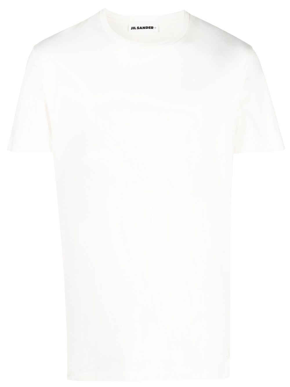 Jil Sander embroidered-logo short-sleeved T-shirt - Neutrals von Jil Sander