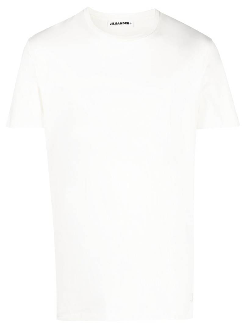 Jil Sander embroidered-logo short-sleeved T-shirt - Neutrals von Jil Sander