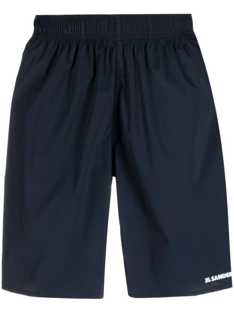 Jil Sander embroidered-logo swim shorts - Blue von Jil Sander