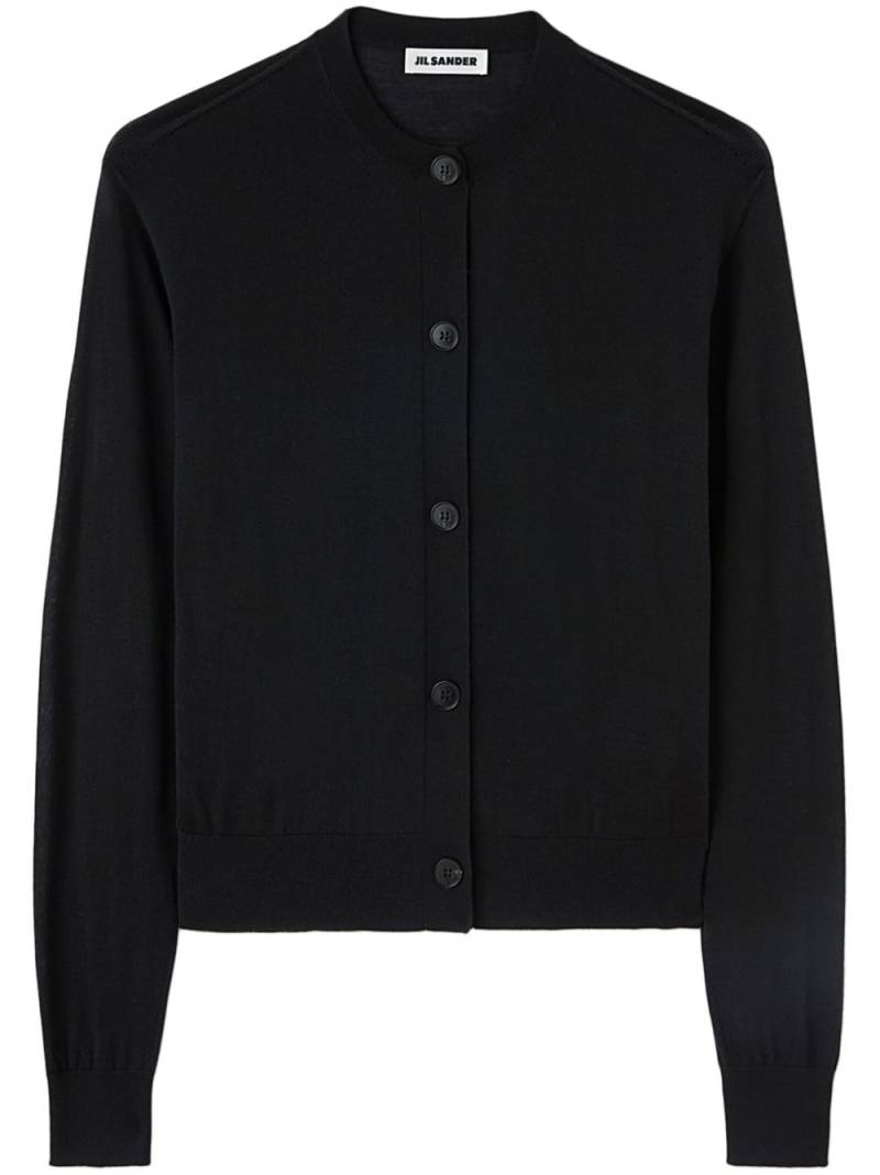 Jil Sander fine-knit crew-neck cardigan - Black von Jil Sander