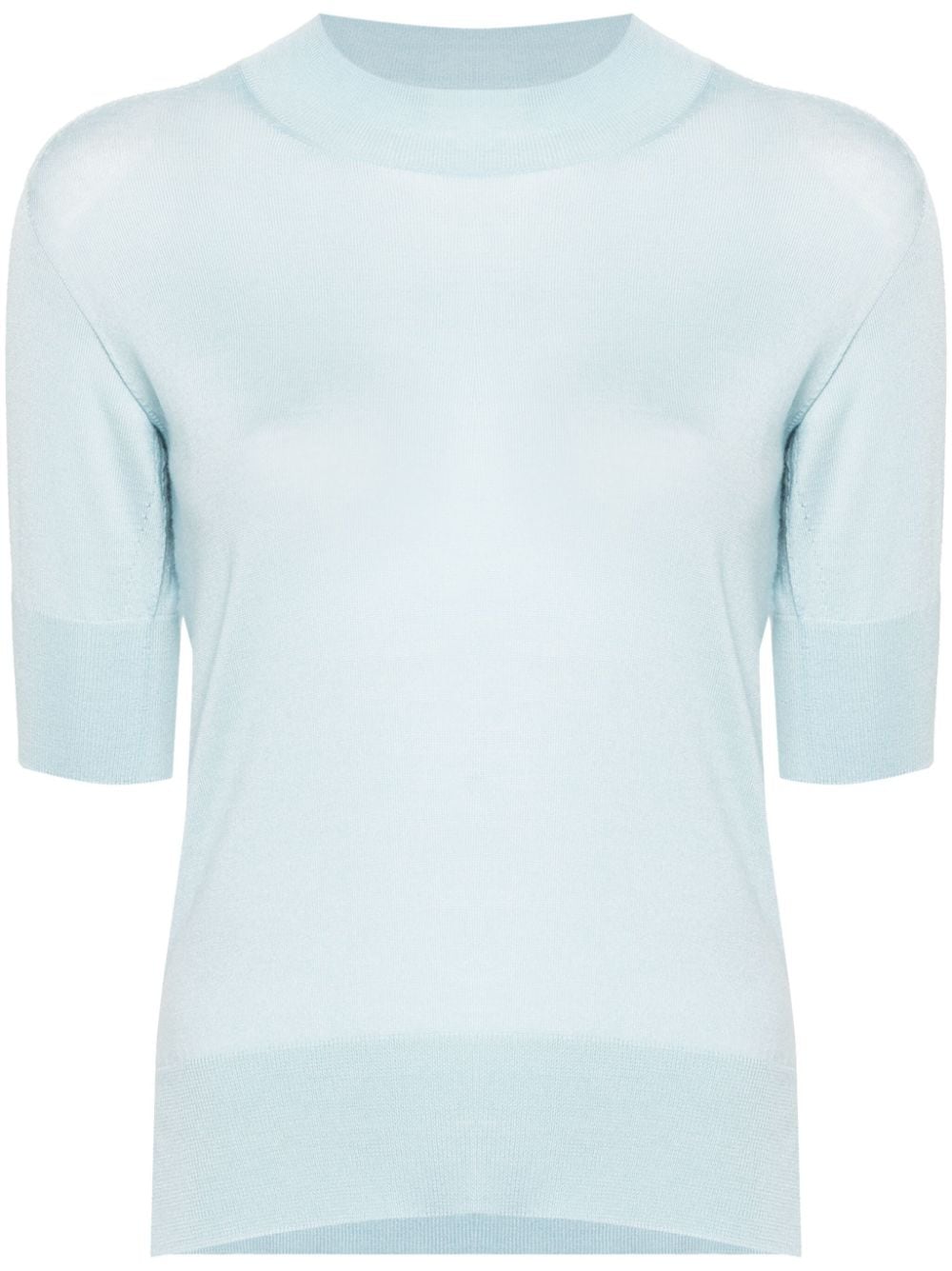 Jil Sander fine-knit short-sleeve jumper - Blue von Jil Sander