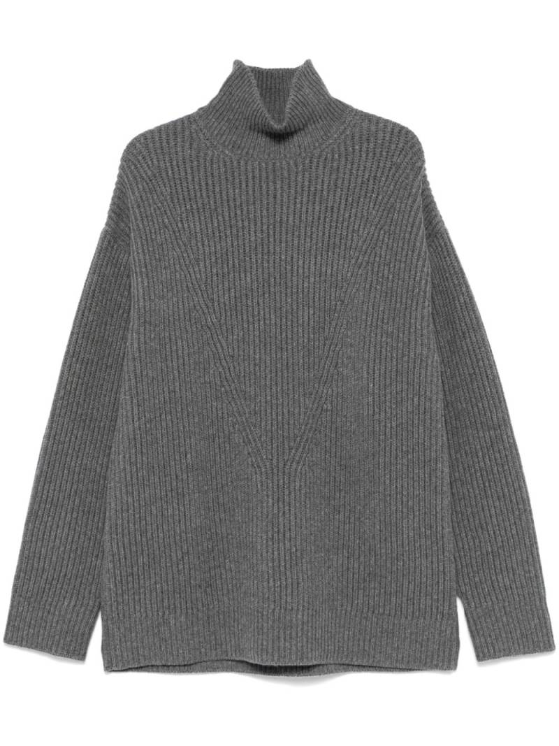 Jil Sander fisherman's knit sweater - Grey von Jil Sander