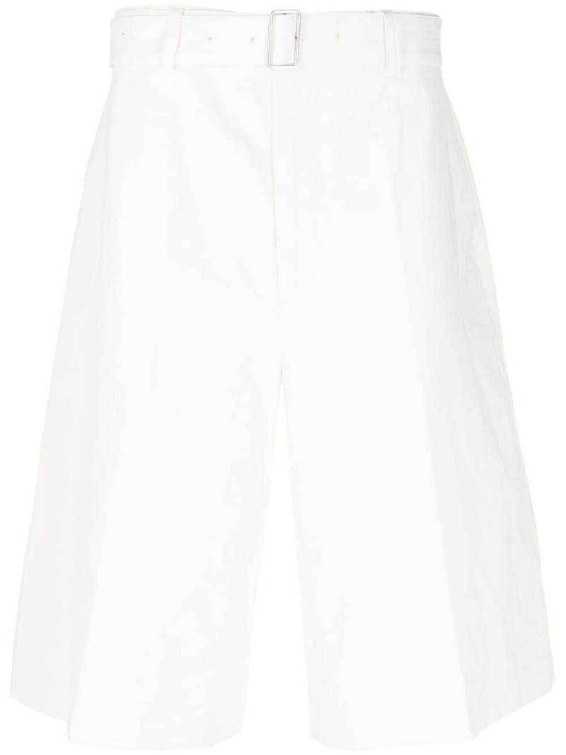 Jil Sander flared linen bermuda shorts - Neutrals von Jil Sander