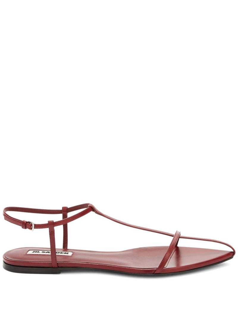 Jil Sander flat strappy sandals - Red von Jil Sander