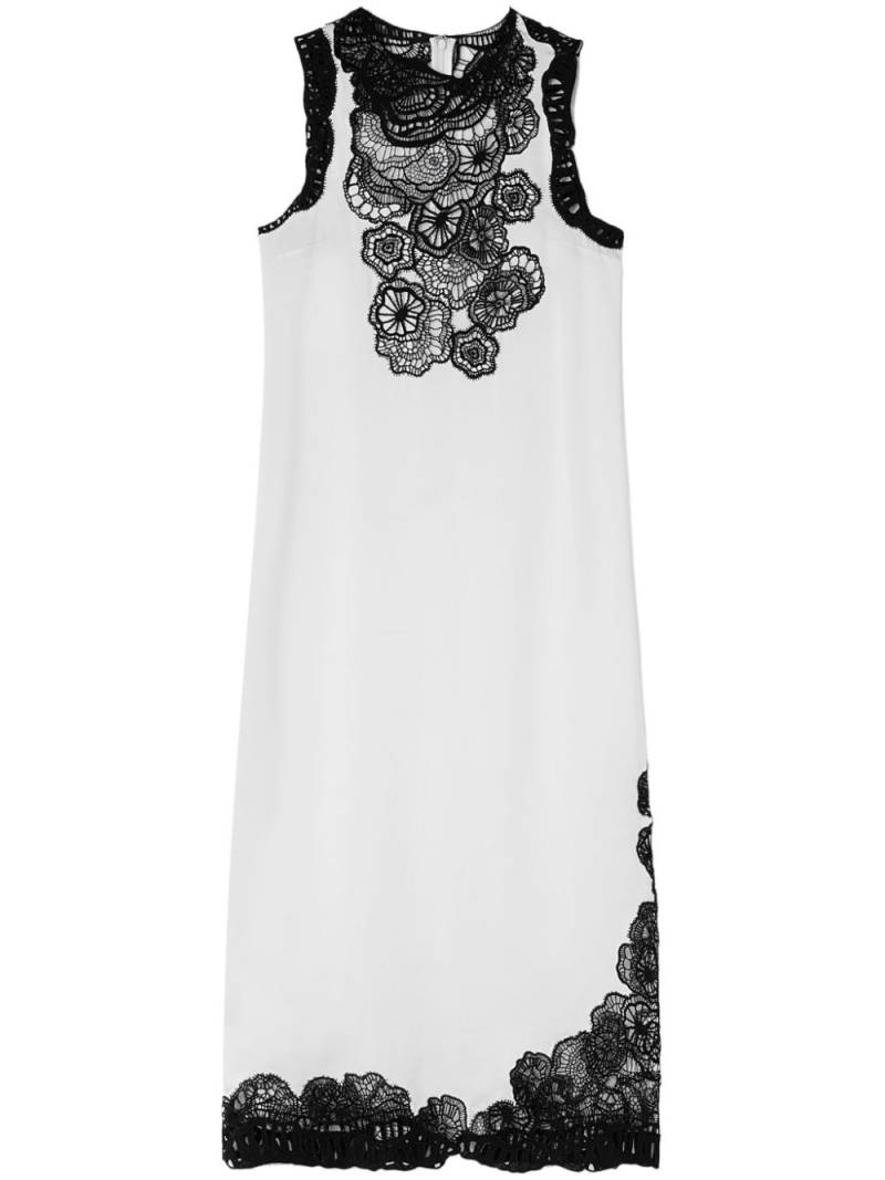 Jil Sander floral-embroidered sleeveless midi dress - Blue von Jil Sander