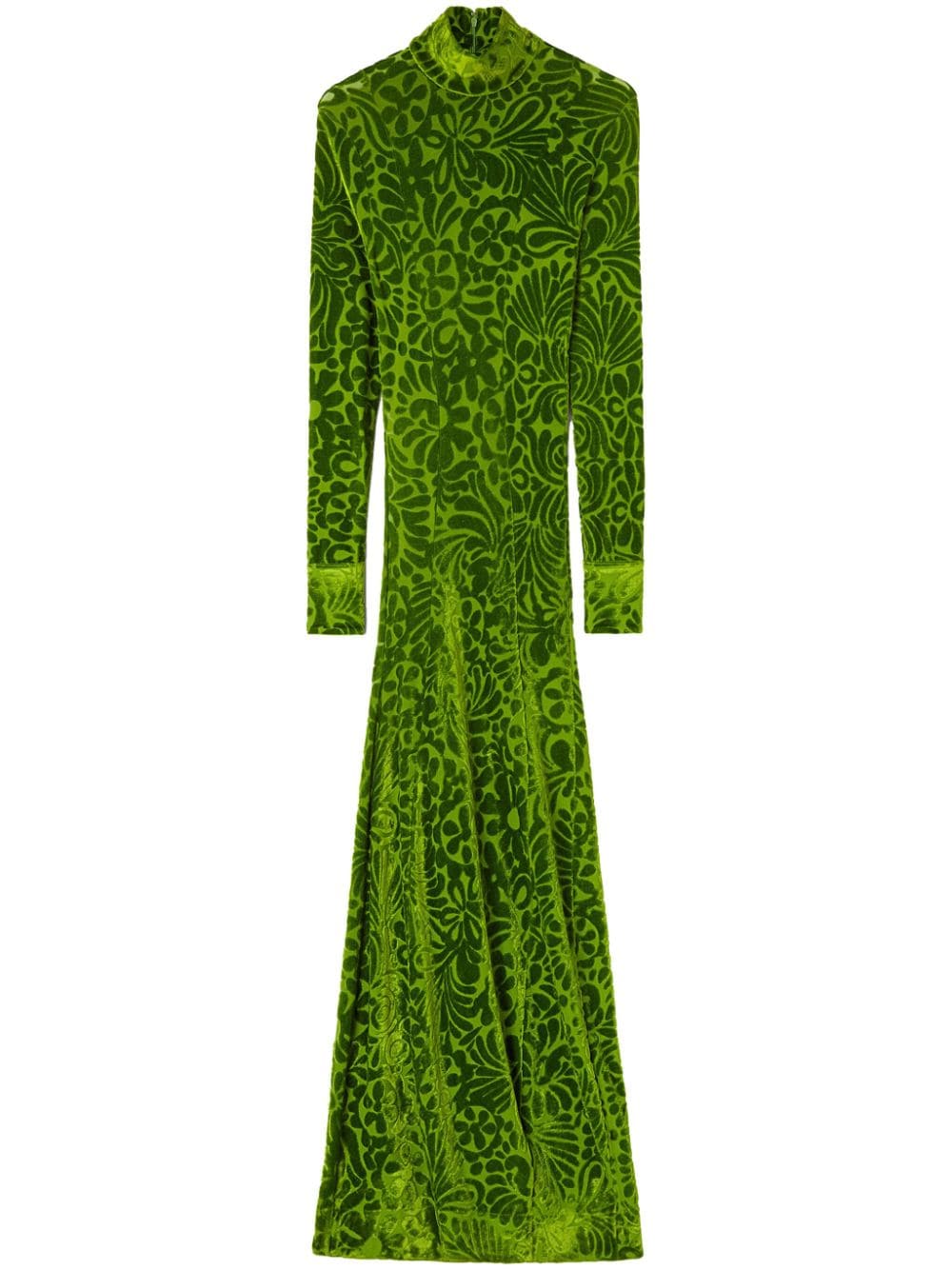 Jil Sander floral-print devoré-effect dress - Green von Jil Sander