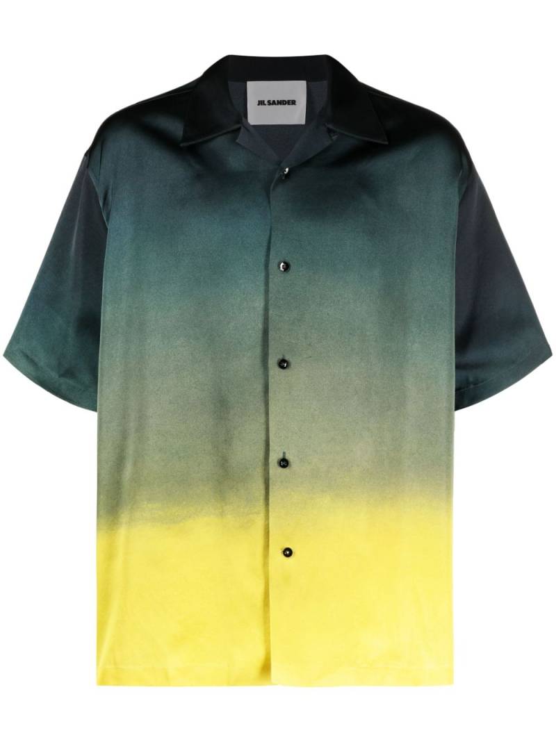 Jil Sander gradient-effect short-sleeve shirt - Green von Jil Sander