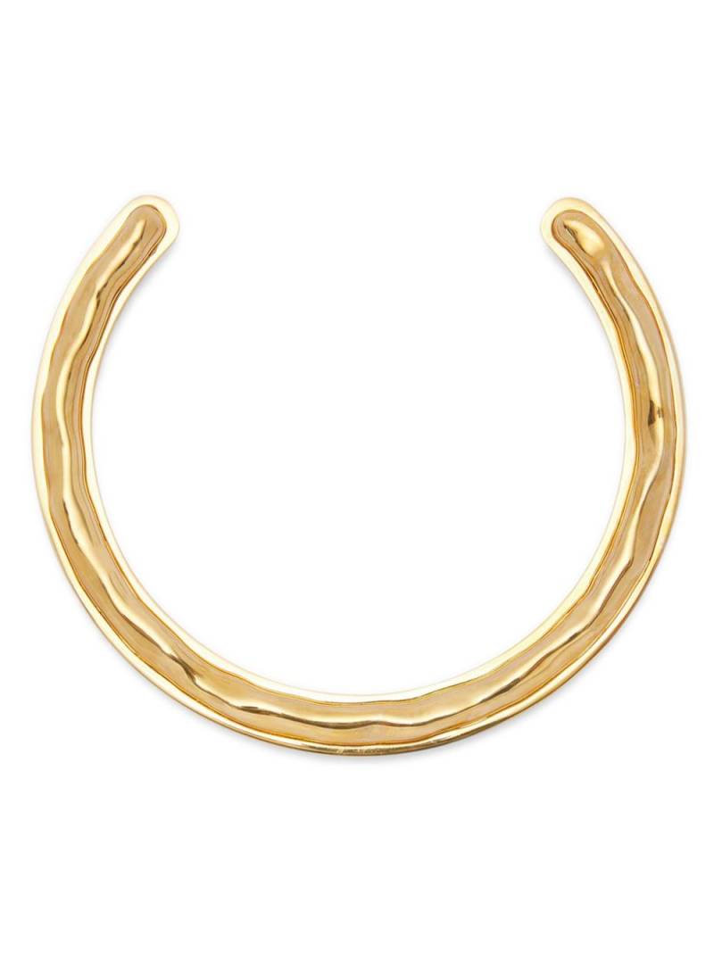 Jil Sander hammered-finish cuff necklace - Yellow von Jil Sander