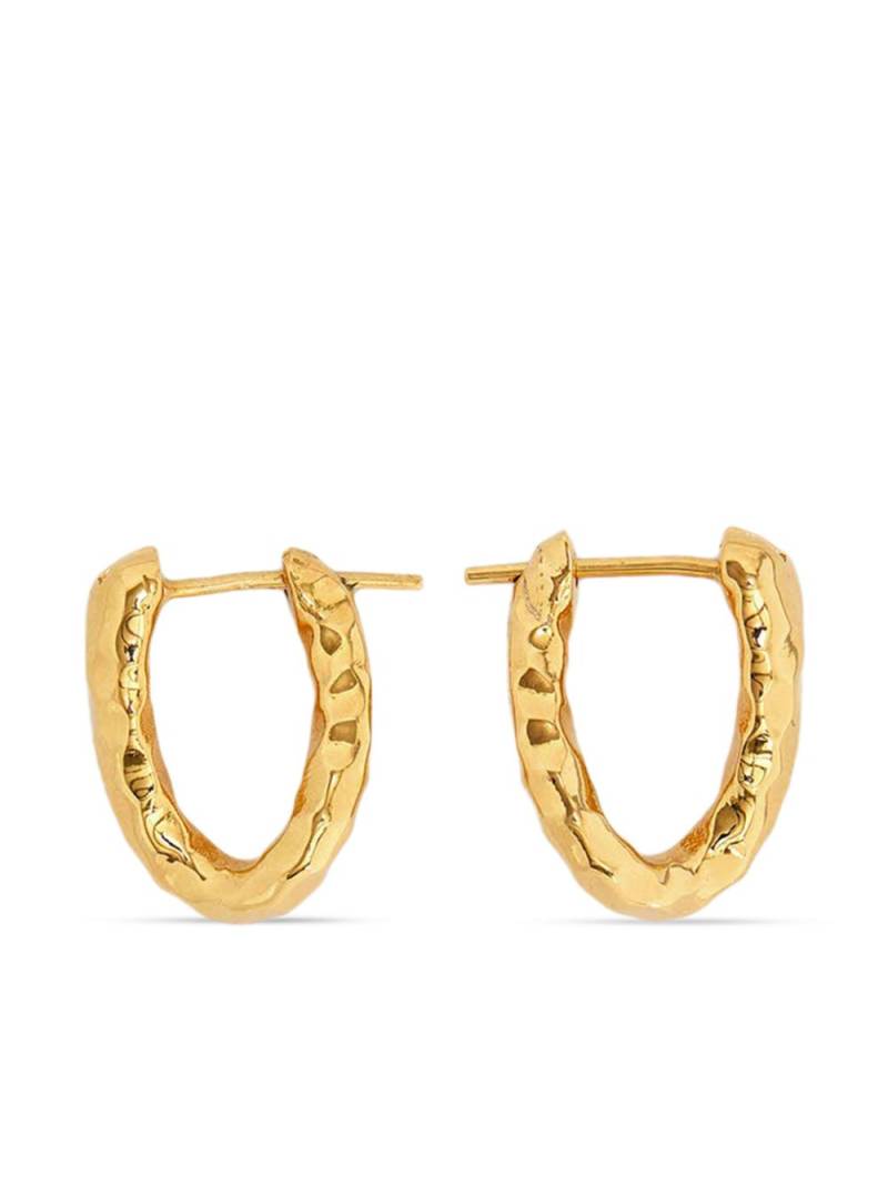 Jil Sander hammered hoop earrings - Gold von Jil Sander