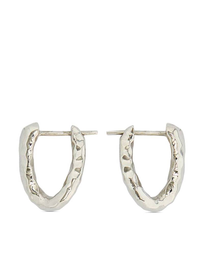 Jil Sander hammered hoop earrings - Silver von Jil Sander