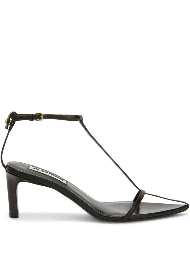 Jil Sander high leather sandals - Black von Jil Sander