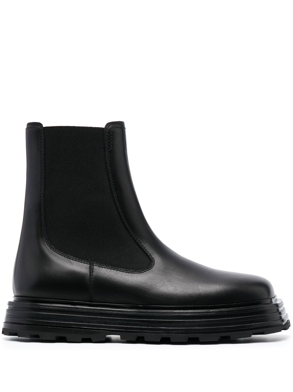 Jil Sander high-top leather chelsea boots - Black von Jil Sander