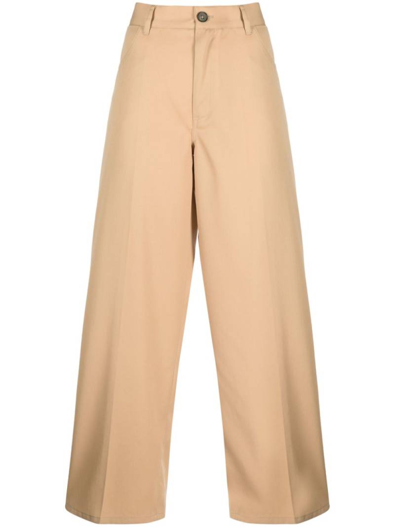 Jil Sander high-waist wide-leg trousers - Neutrals von Jil Sander