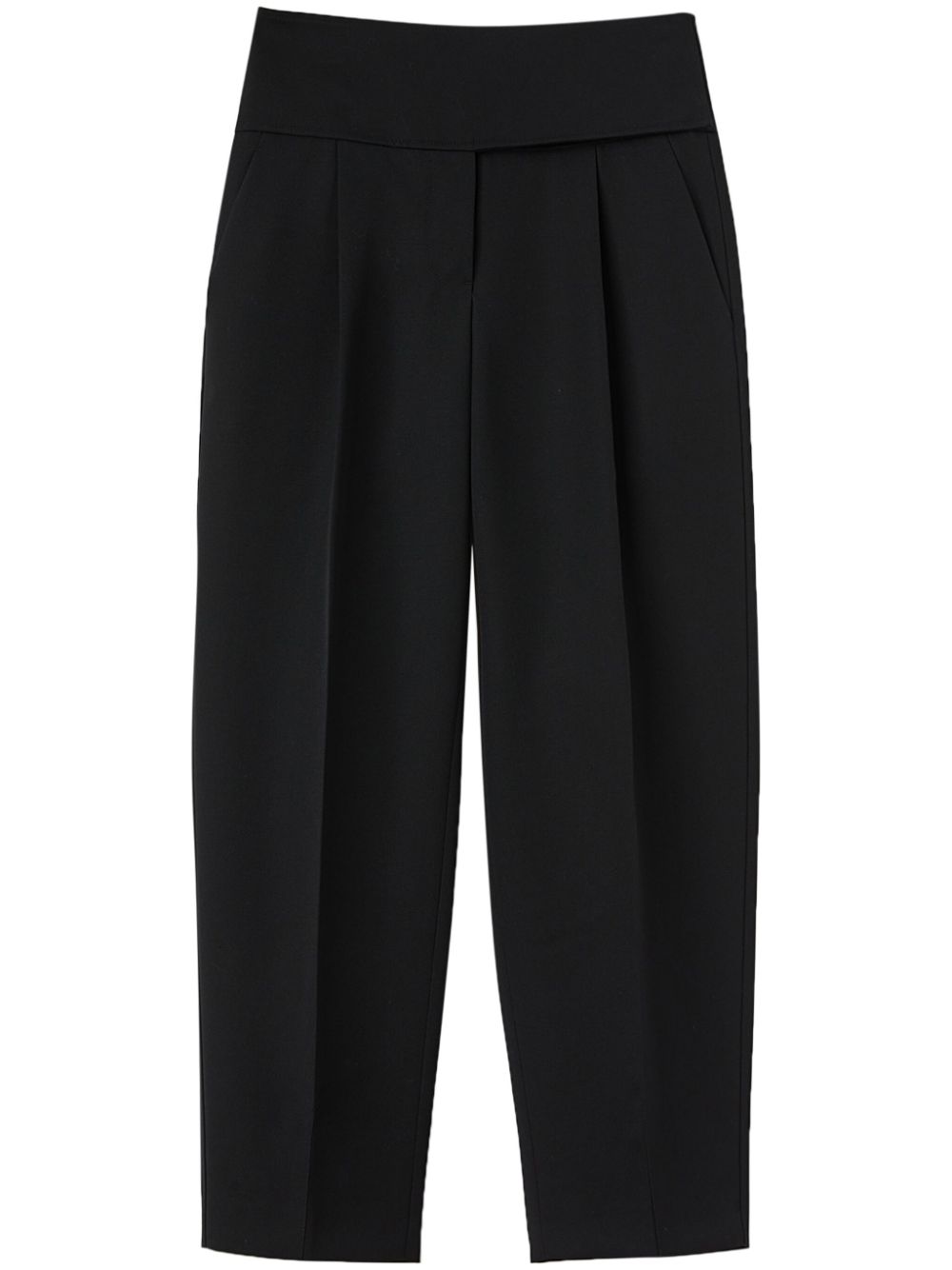 Jil Sander high-waist wool cropped trousers - Black von Jil Sander