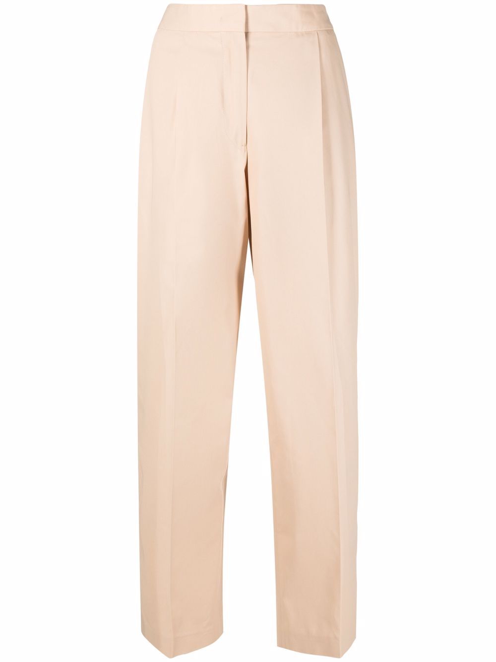 Jil Sander high-waisted cotton trousers - Neutrals von Jil Sander