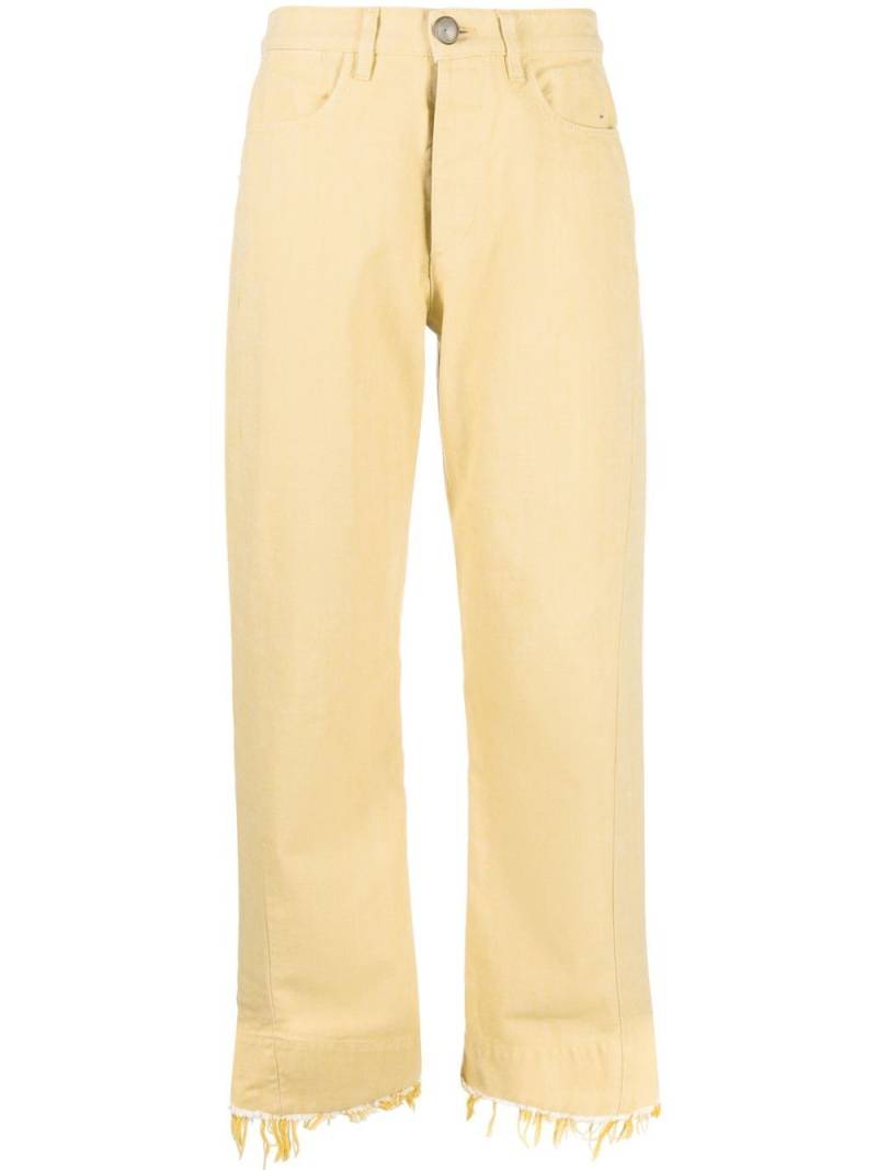 Jil Sander high-waisted straight-leg trousers - Yellow von Jil Sander