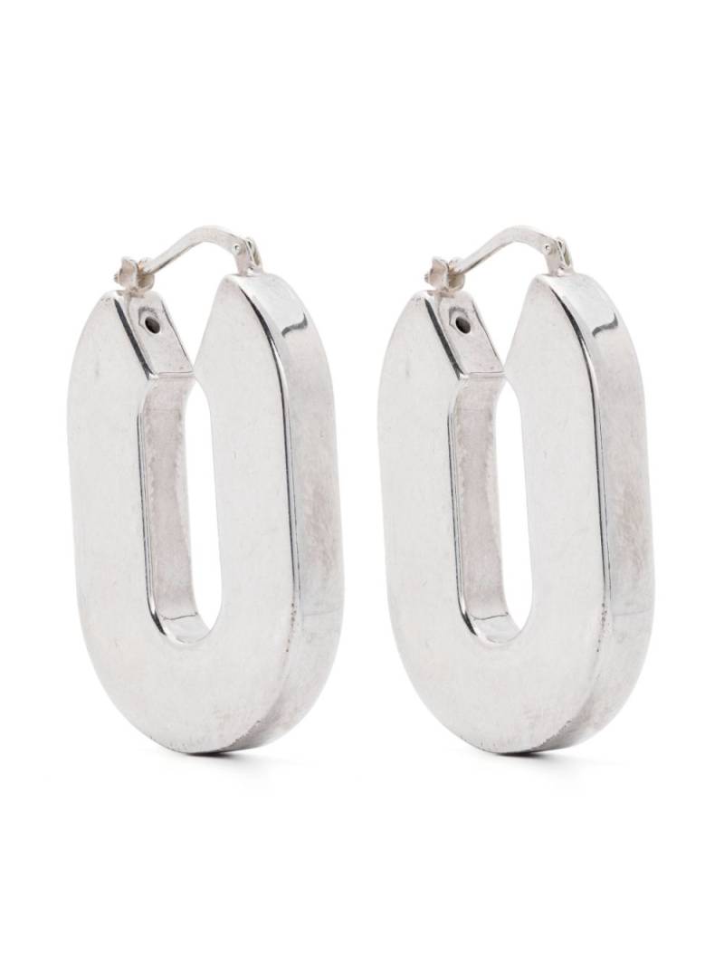 Jil Sander hinged hoop earrings - Silver von Jil Sander