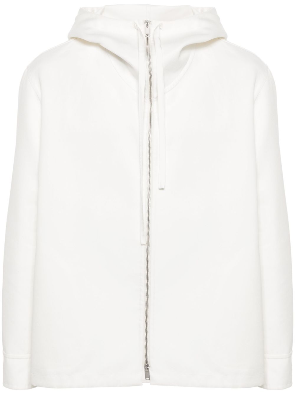 Jil Sander hooded cotton-blend jacket - White von Jil Sander