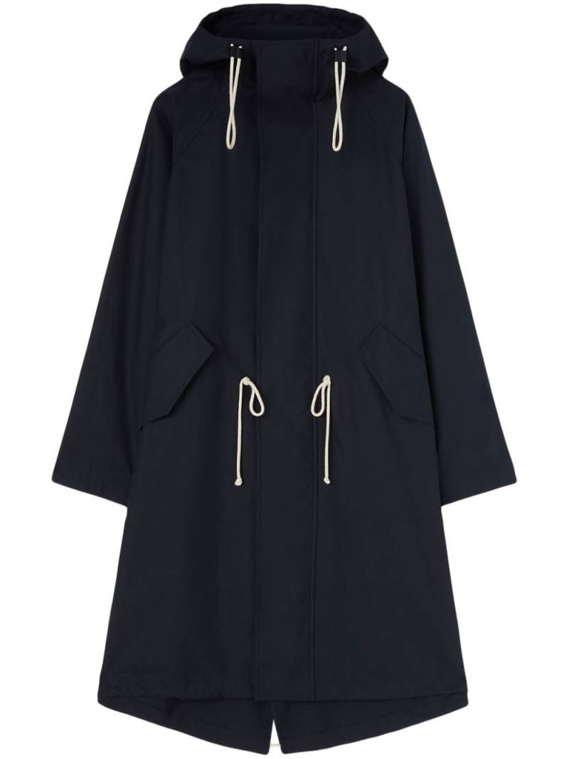 Jil Sander hooded cotton parka - Blue von Jil Sander