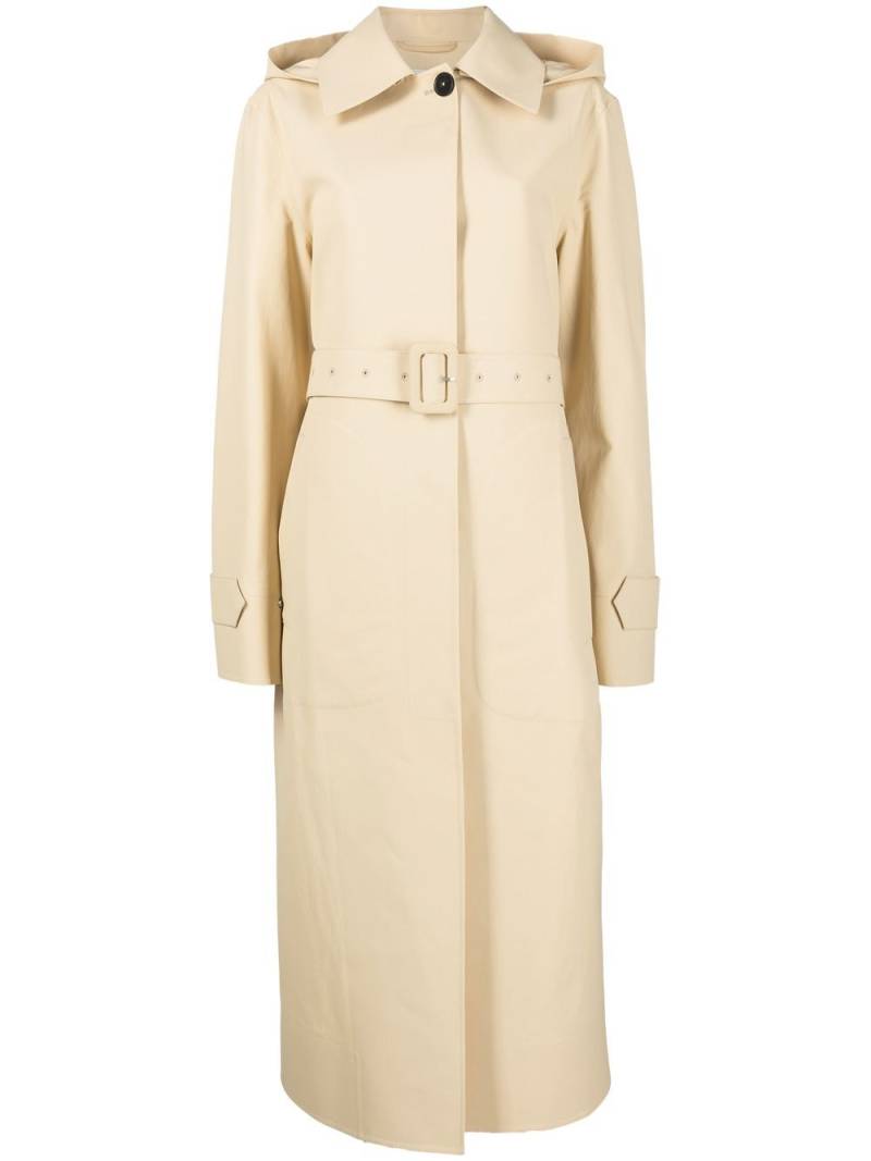 Jil Sander hooded cotton trench coat - Neutrals von Jil Sander