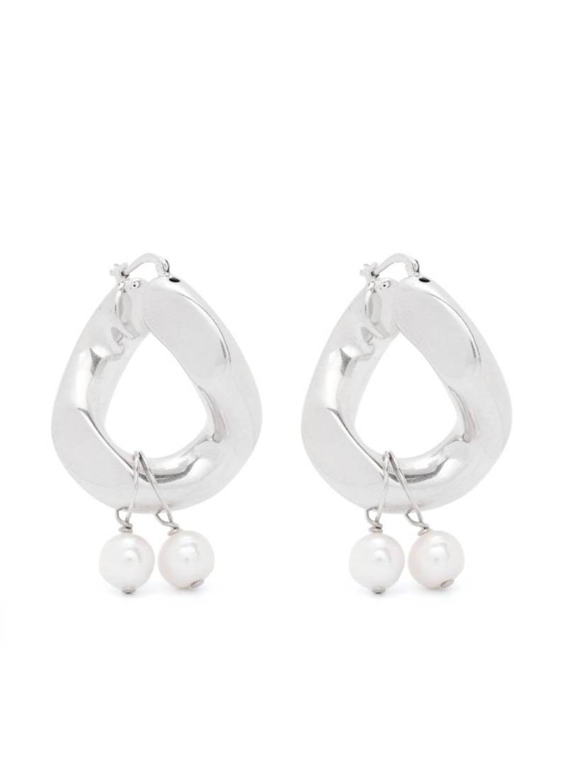 Jil Sander hoop earrings - Silver von Jil Sander