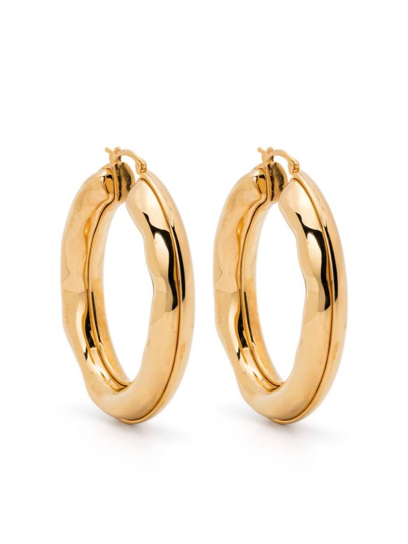 Jil Sander irregular hoop earrings - Gold von Jil Sander