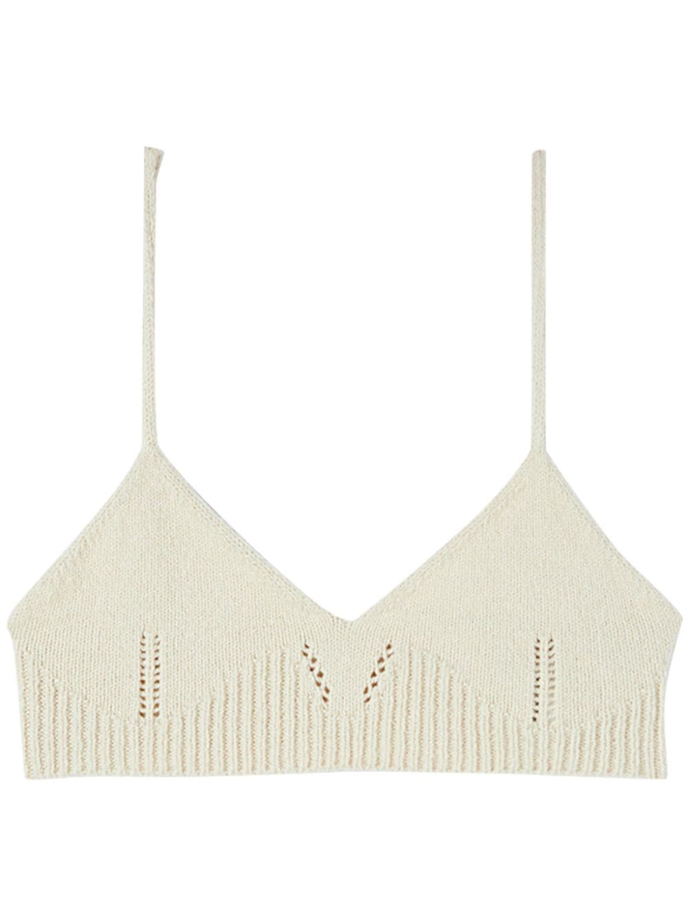 Jil Sander knitted bustier top - White von Jil Sander