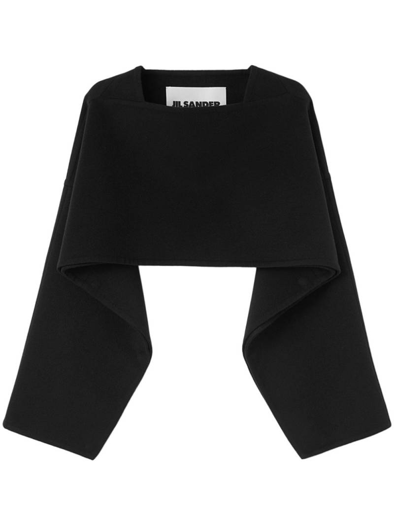 Jil Sander knitted cape - Black von Jil Sander