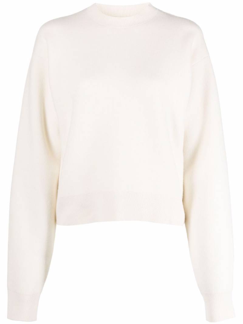 Jil Sander knitted contrast-collar jumper - Neutrals von Jil Sander