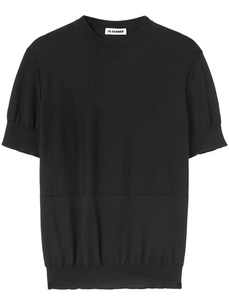 Jil Sander knitted t-shirt - Black von Jil Sander