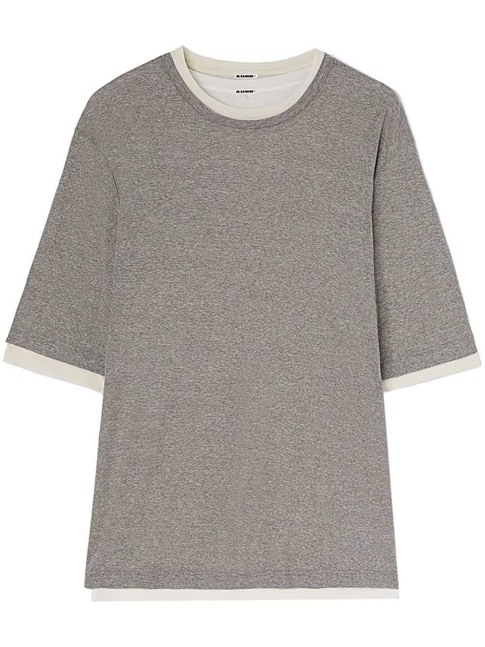 Jil Sander layered cotton T-shirt - Grey von Jil Sander