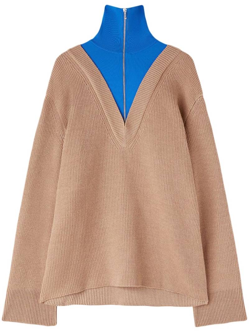 Jil Sander layered-design wool-blend jumper - Neutrals von Jil Sander